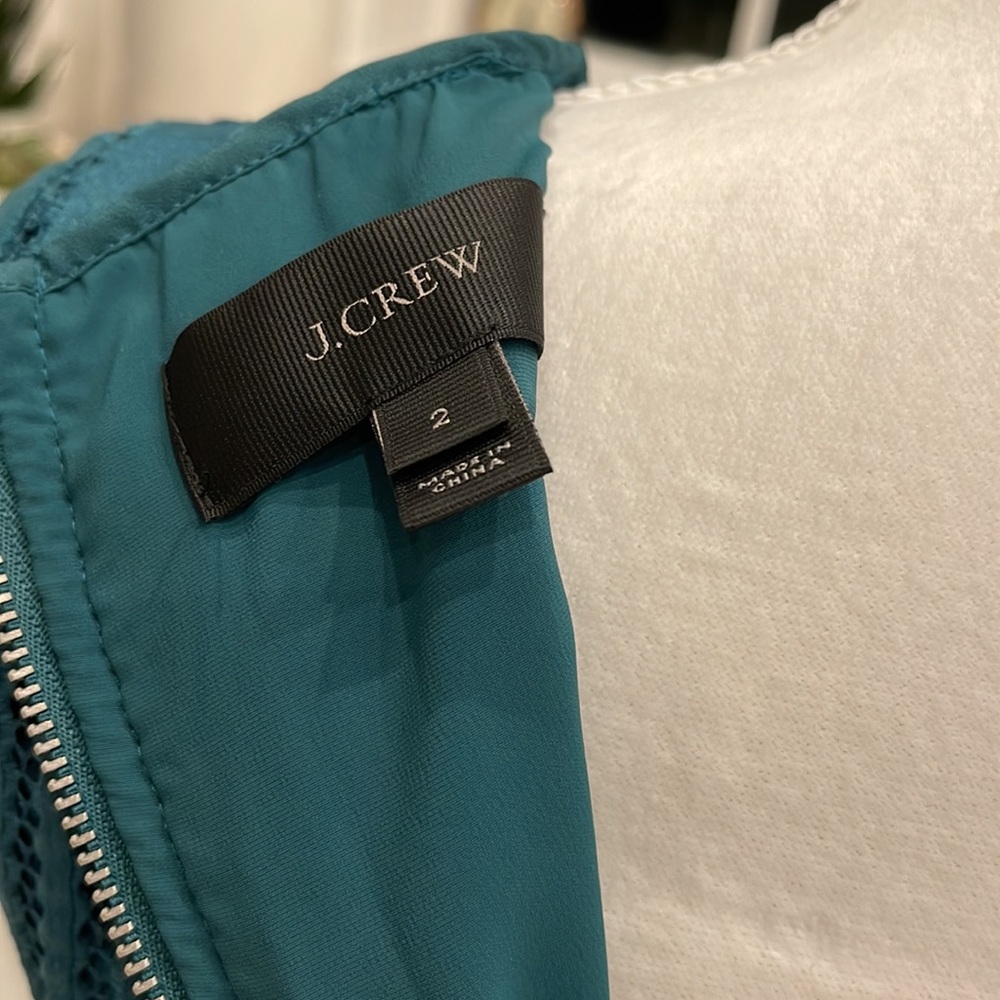 J. Crew teal fit and flare dress - Picture 6 of 8